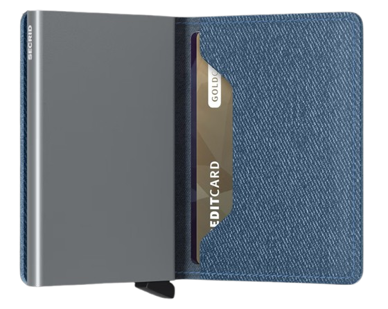 - RFID Protected Slim Wallet - Twist - Blue Jeans