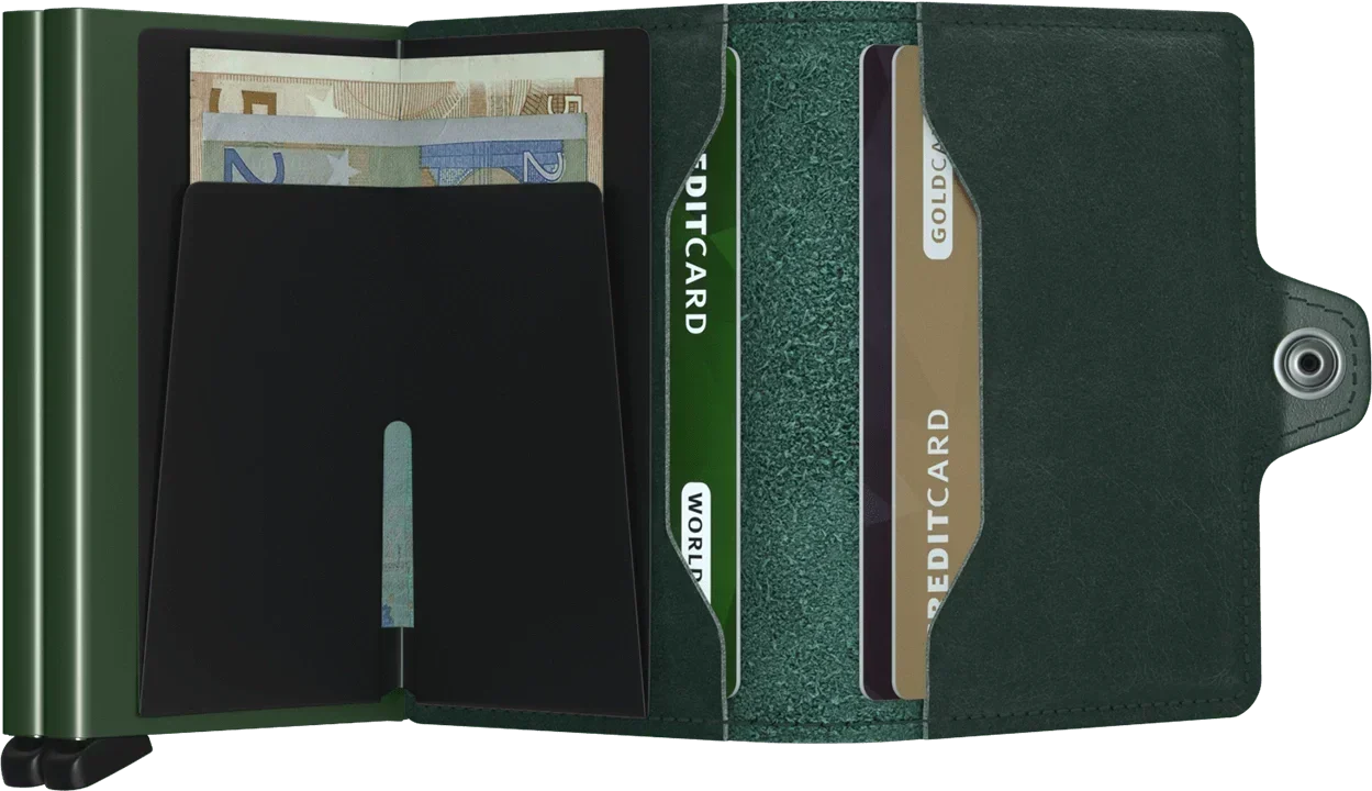 - RFID Protected Twin Wallet - Original - Green