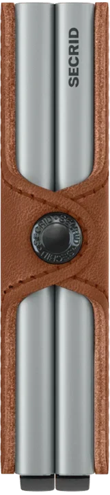 - RFID Protected Twin Wallet - Vintage - Cognac