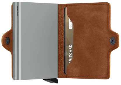 - RFID Protected Twin Wallet - Vintage - Cognac