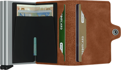 - RFID Protected Twin Wallet - Vintage - Cognac
