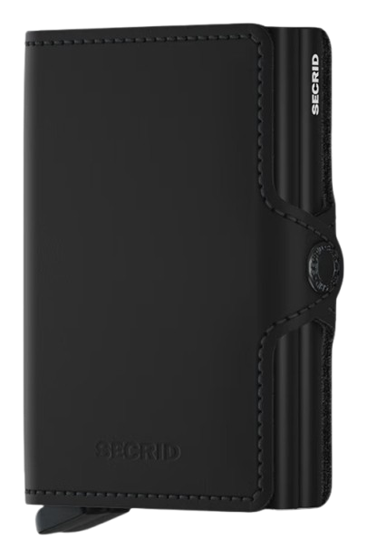 - RFID Protected Twin Wallet - Matte - Black