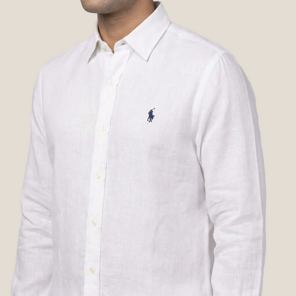 Linen/Remi Blend Shirt, White
