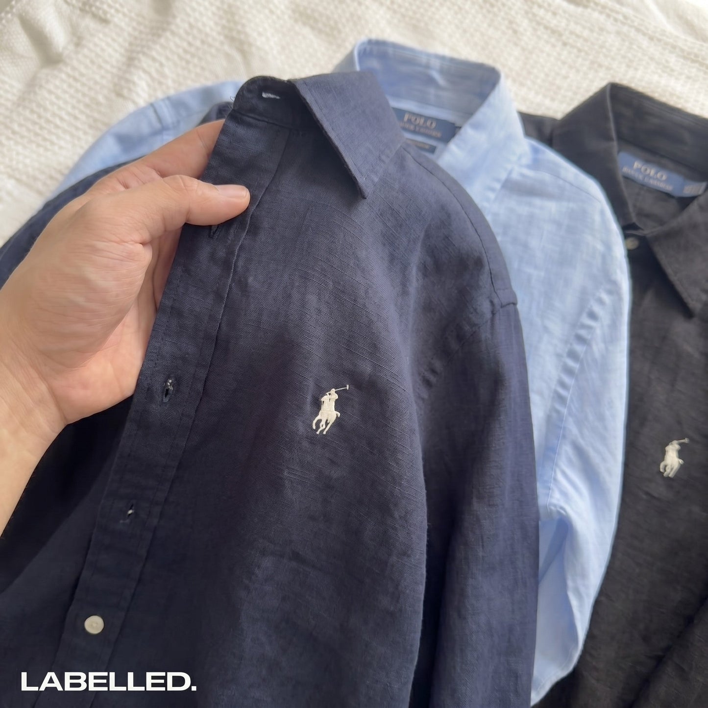 Linen/Remi Blend Shirt, Navy