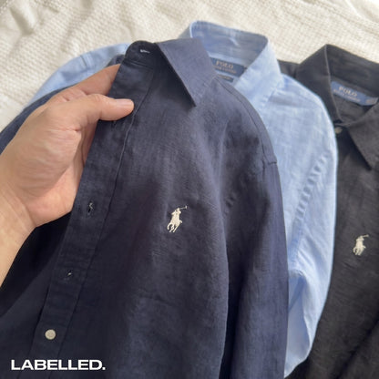 Linen/Remi Blend Shirt, Navy