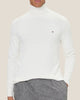 Dolcevita Maglione In Misto Cashmere Con Logo Bandierina Ricamato
