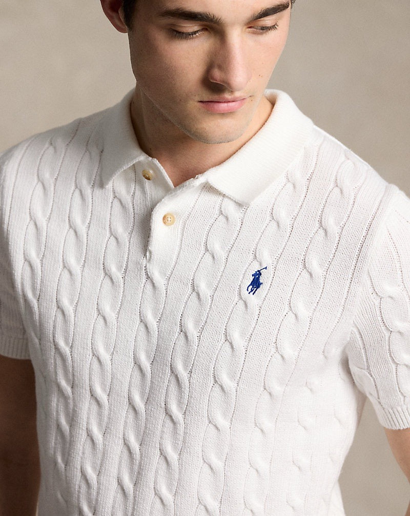 Spurs Knitted Polo Shirt White