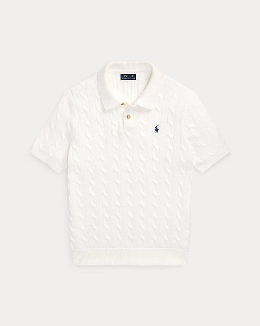 Spurs Knitted Polo Shirt White