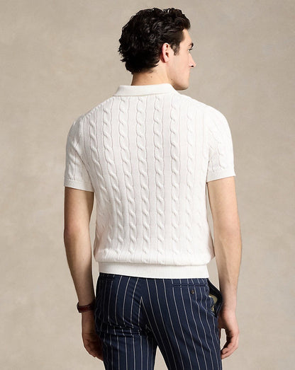 Spurs Knitted Polo Shirt White