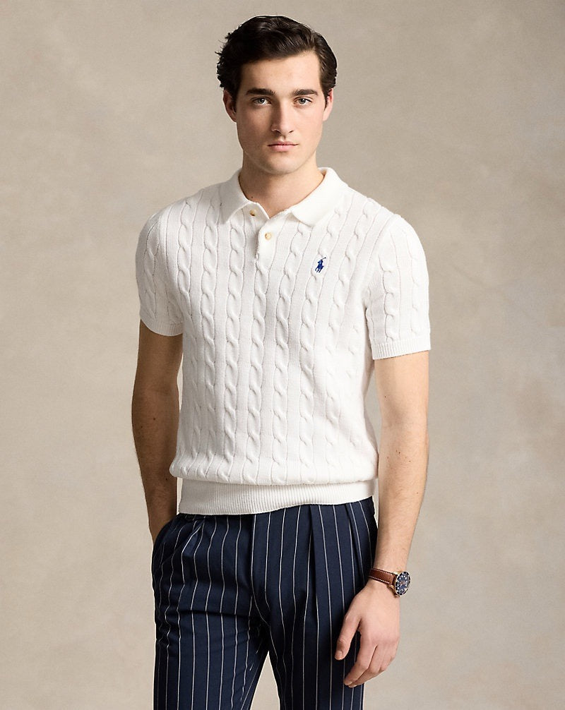 Spurs Knitted Polo Shirt White