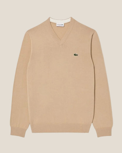 Monochrome Cotton V-neck Sweater
