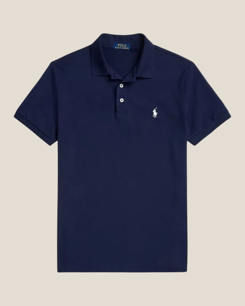 Custom Slim Fit Stretch Mesh Polo Shirt