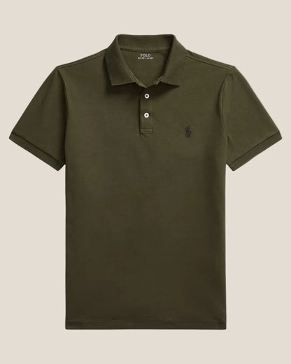 Custom Slim Fit Stretch Mesh Polo Shirt
