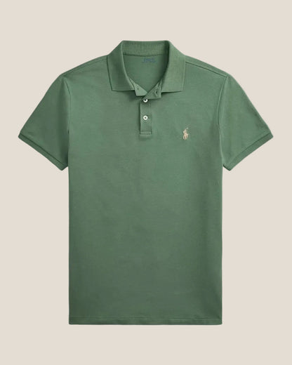 Custom Slim Fit Stretch Mesh Polo Shirt
