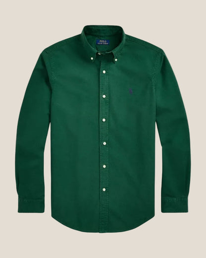 Slim Fit Garment-Dyed Oxford Shirt